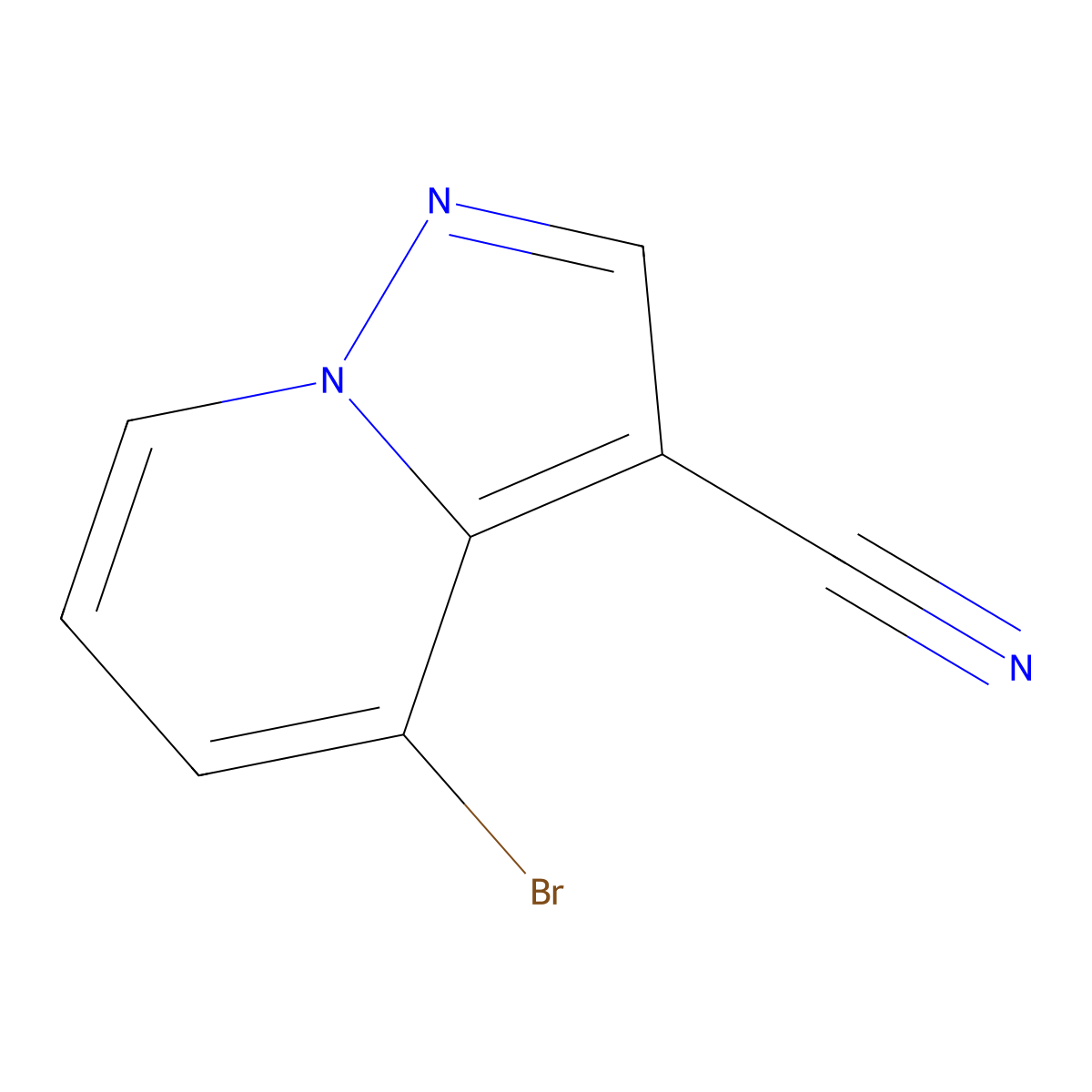 4-Bromopyrazolo[1,5-a]pyridine-3-carbonitrile molecular structure, CAS 2092153-80-3