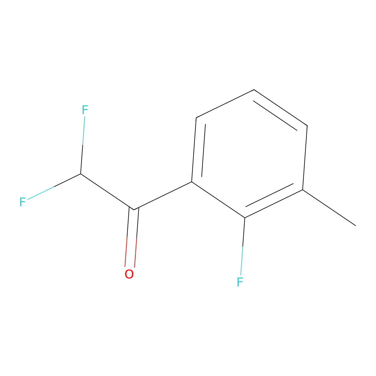 2,2-Difluoro-1-(2-fluoro-3-methylphenyl)ethanone molecular structure, CAS 2092153-87-0