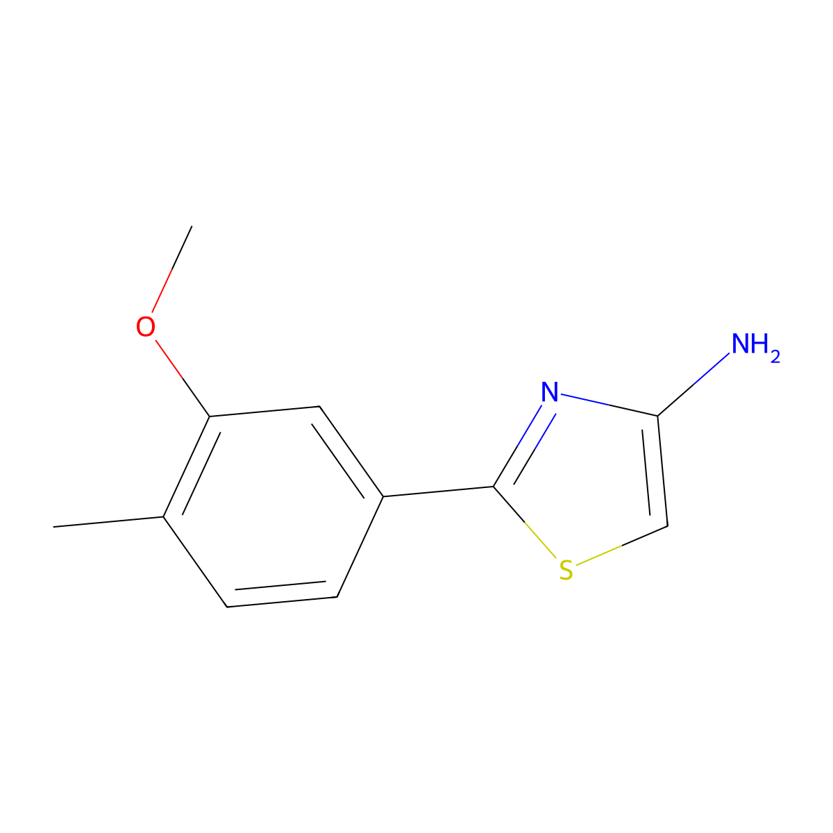 2-(3-Methoxy-4-methylphenyl)thiazol-4-amine molecular structure, CAS 2092158-24-0