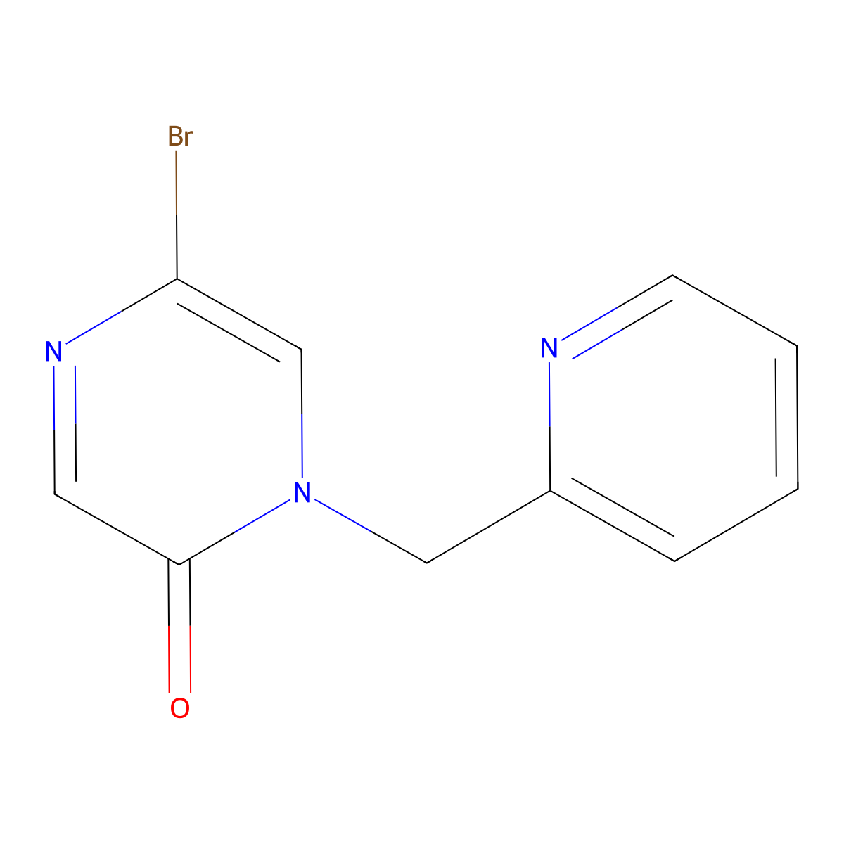 5-Bromo-1-(pyridin-2-ylmethyl)pyrazin-2(1H)-one molecular structure, CAS 2092159-12-9
