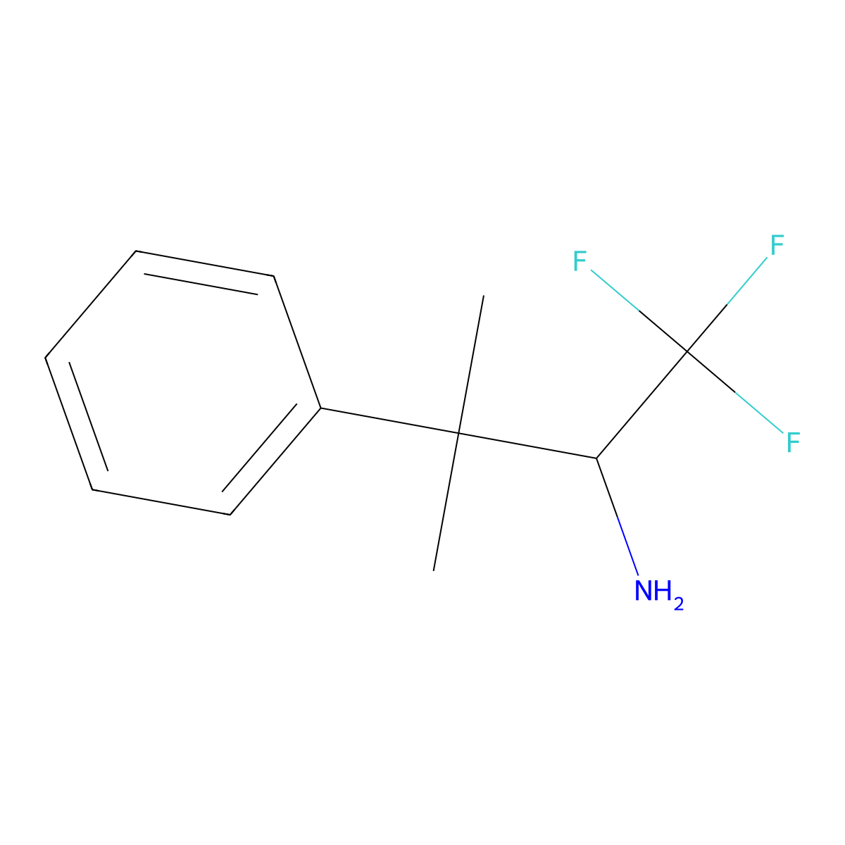 1,1,1-Trifluoro-3-methyl-3-phenylbutan-2-amine molecular structure, CAS 2092163-19-2