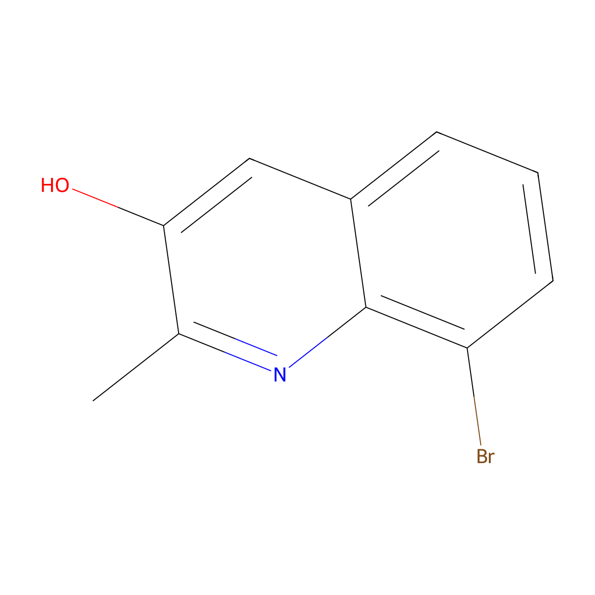 8-Bromo-2-methylquinolin-3-ol molecular structure, CAS 2092180-13-5