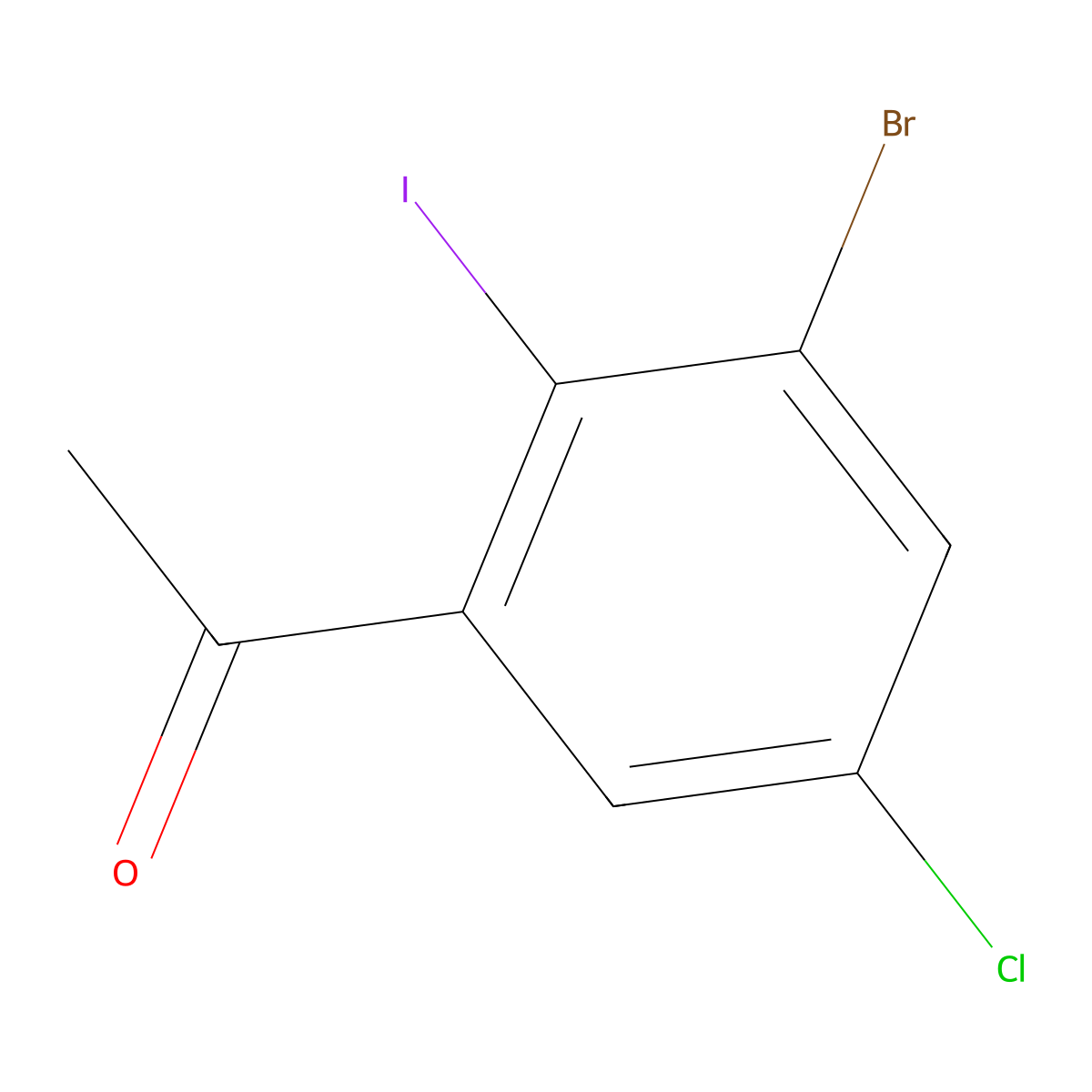 3'-Bromo-5'-chloro-2'-iodoacetophenone molecular structure, CAS 2092182-84-6