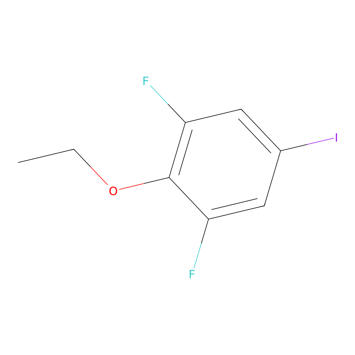 2-Ethoxy-1,3-difluoro-5-iodobenzene molecular structure, CAS 2092183-42-9