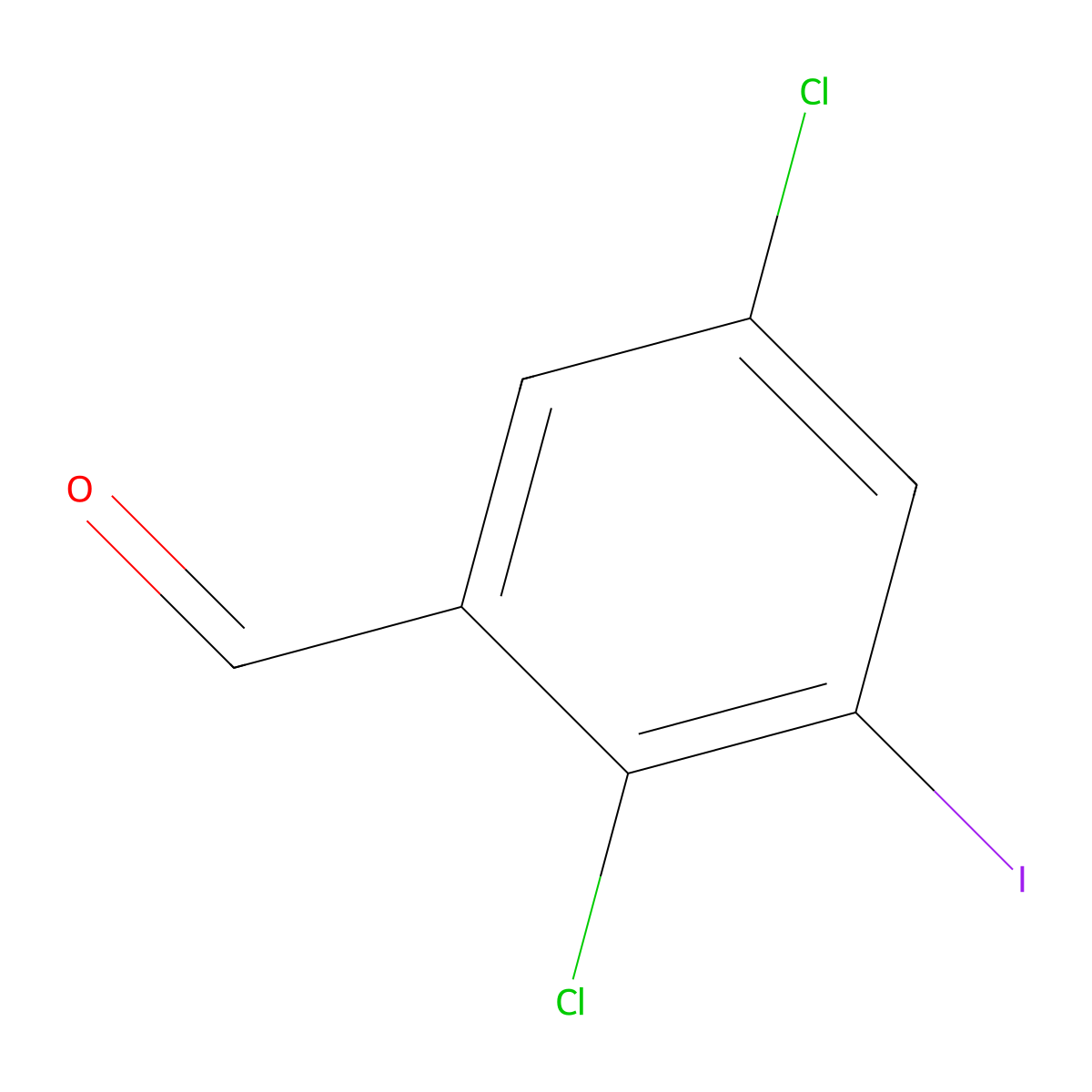 2,5-Dichloro-3-iodobenzaldehyde molecular structure, CAS 2092184-62-6