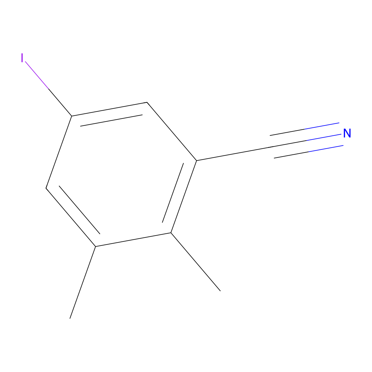 5-Iodo-2,3-dimethylbenzonitrile molecular structure, CAS 2092185-98-1