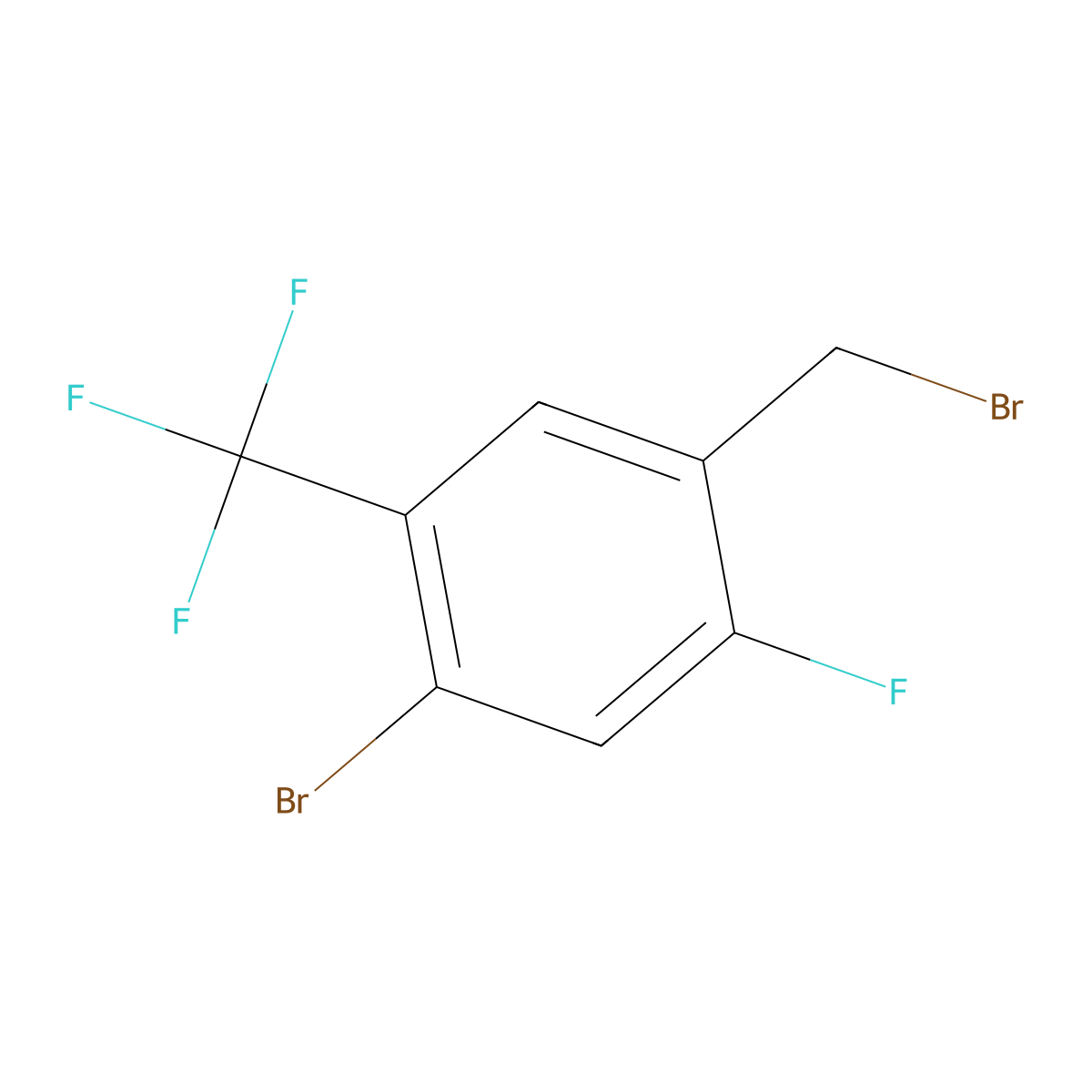 4-Bromo-2-fluoro-5-(trifluoromethyl)benZyl bromide molecular structure, CAS 2092187-20-5