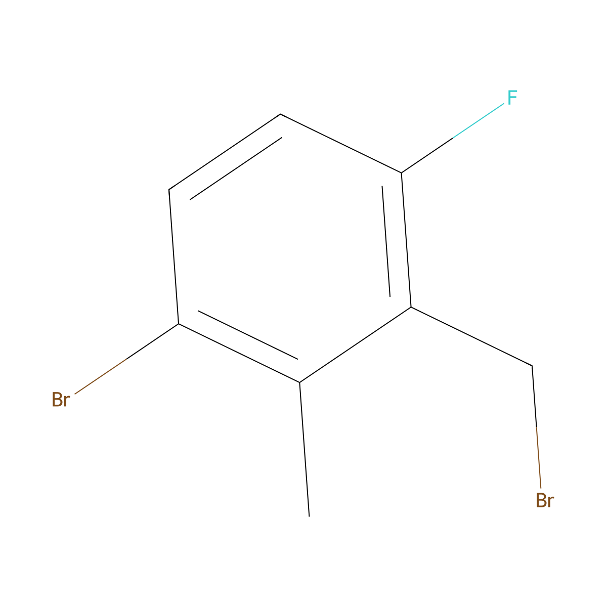 1-Bromo-3-(bromomethyl)-4-fluoro-2-methylbenzene molecular structure, CAS 2092187-76-1