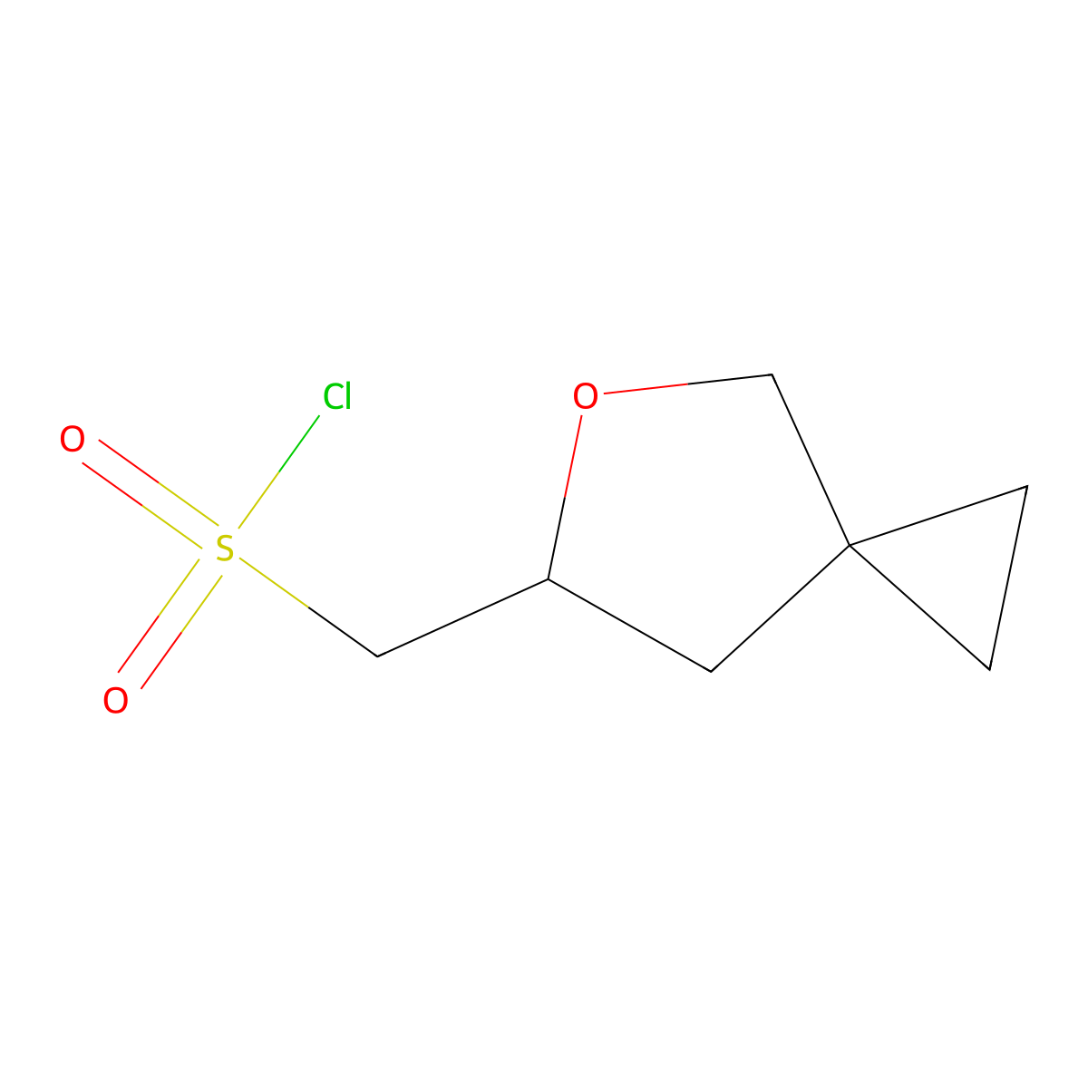5-Oxaspiro[2.4]heptan-6-ylmethanesulfonyl chloride molecular structure, CAS 2092189-36-9