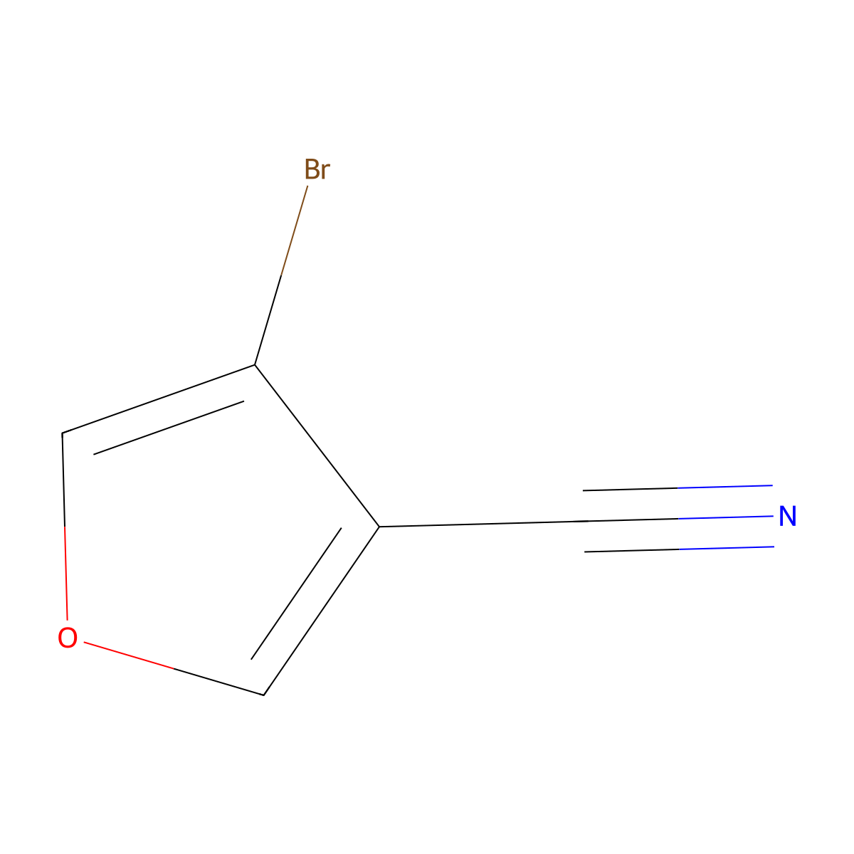 4-Bromofuran-3-carbonitrile molecular structure, CAS 2092194-35-7