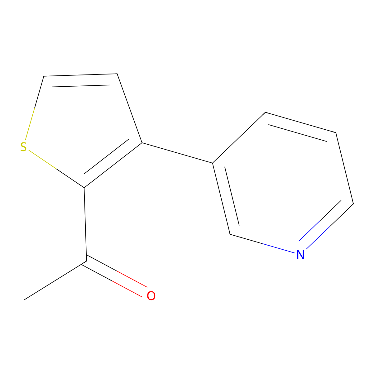 1-[3-(Pyridin-3-yl)thiophen-2-yl]ethan-1-one molecular structure, CAS 2092199-52-3