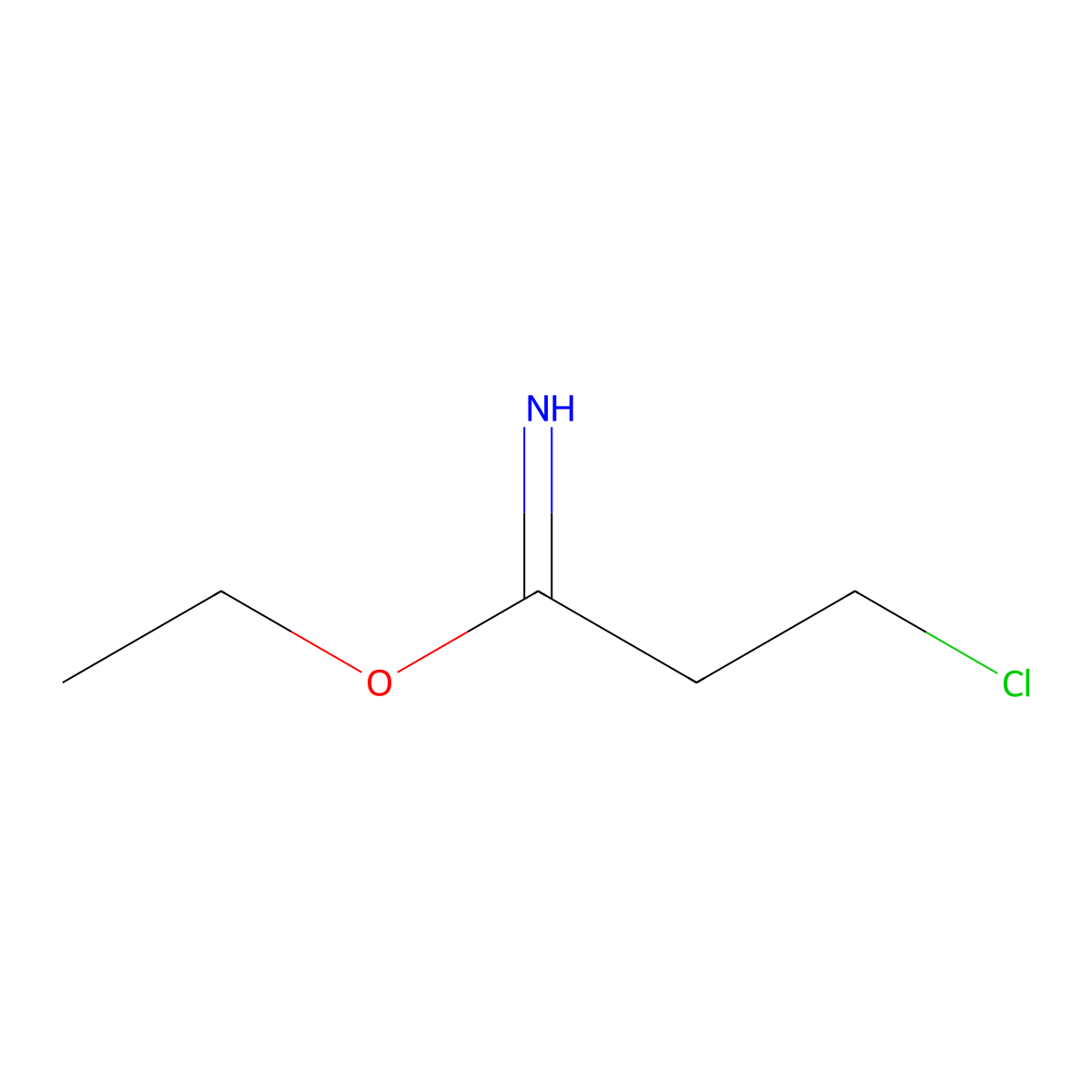 Ethyl 3-chloropropanimidate molecular structure, CAS 20922-83-2