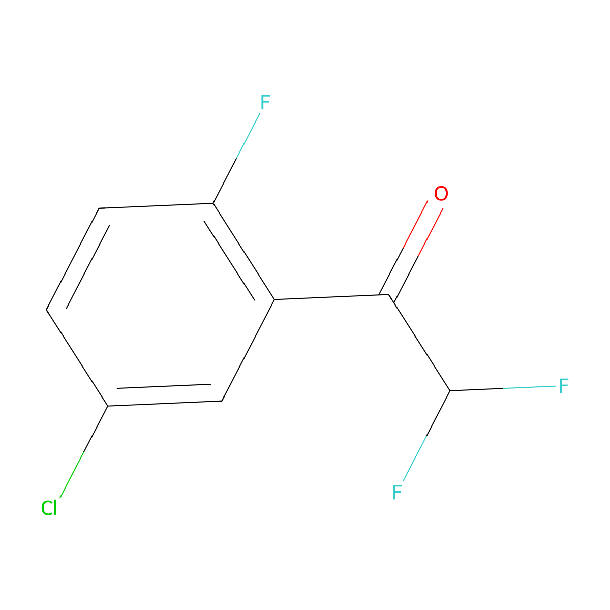1-(5-Chloro-2-fluorophenyl)-2,2-difluoroethanone molecular structure, CAS 2092202-00-9