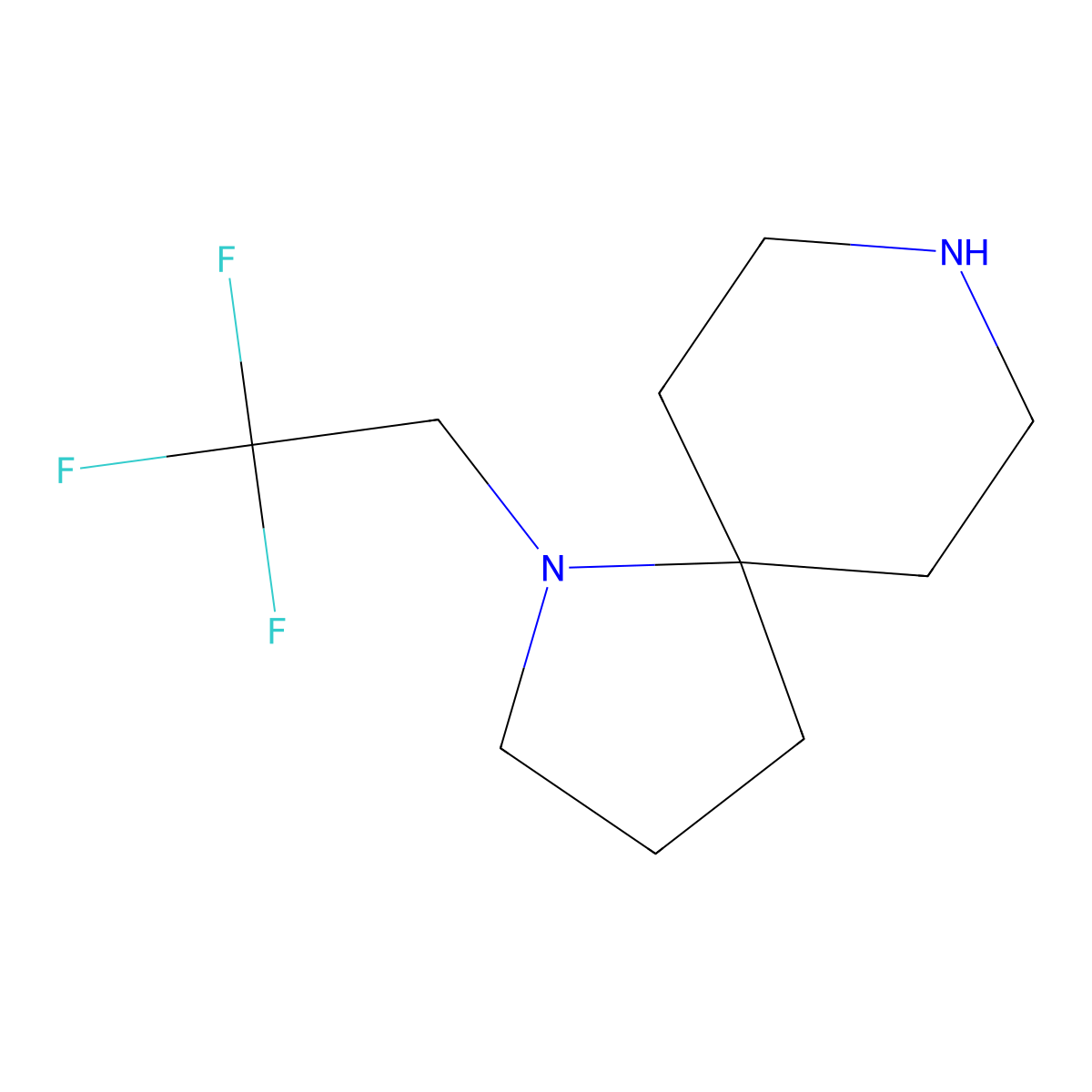 1-(2,2,2-Trifluoroethyl)-1,8-diazaspiro[4.5]decane molecular structure, CAS 2092204-56-1