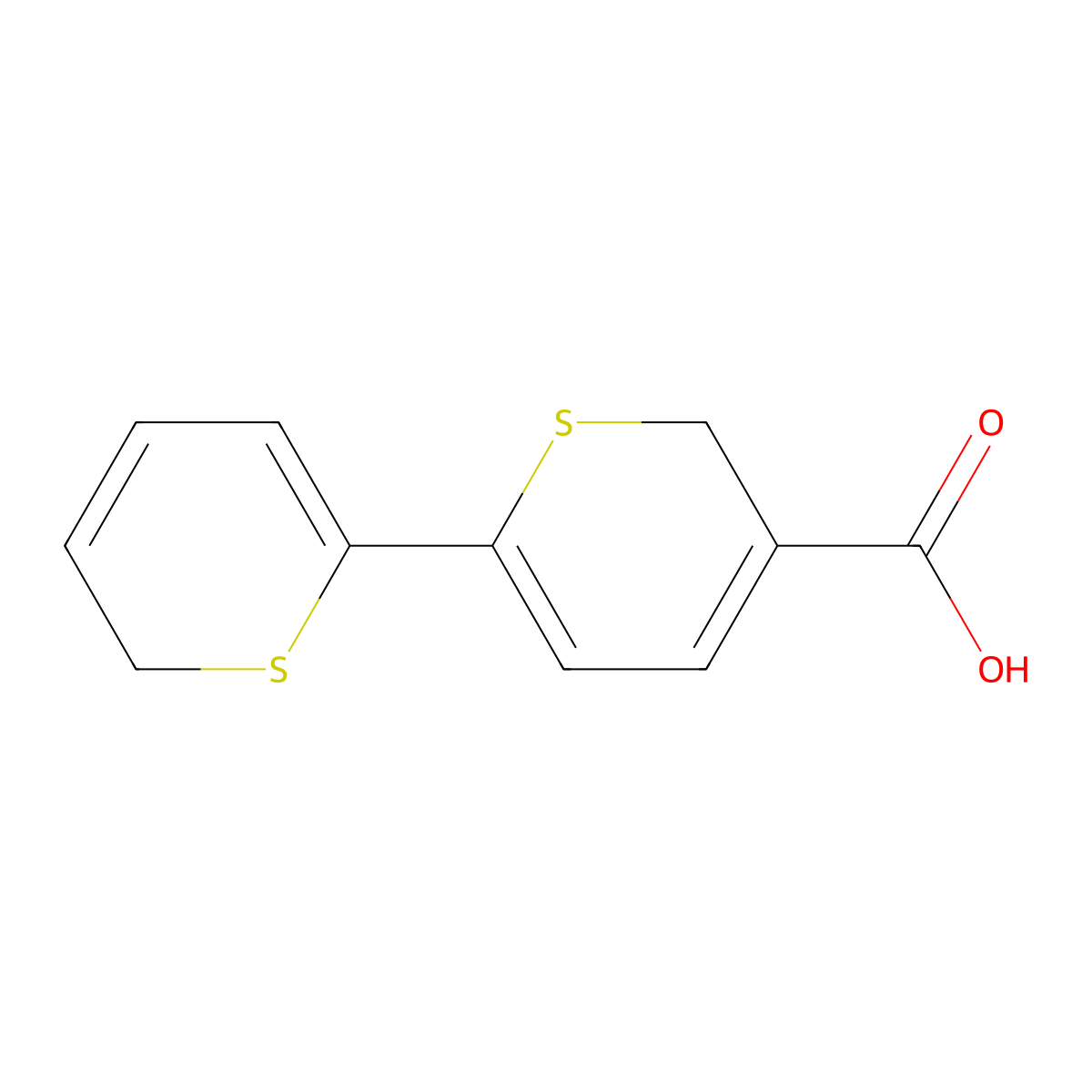 6H,6'H-[2,2'-Bithiopyran]-5-carboxylic acid molecular structure, CAS 2092212-00-3