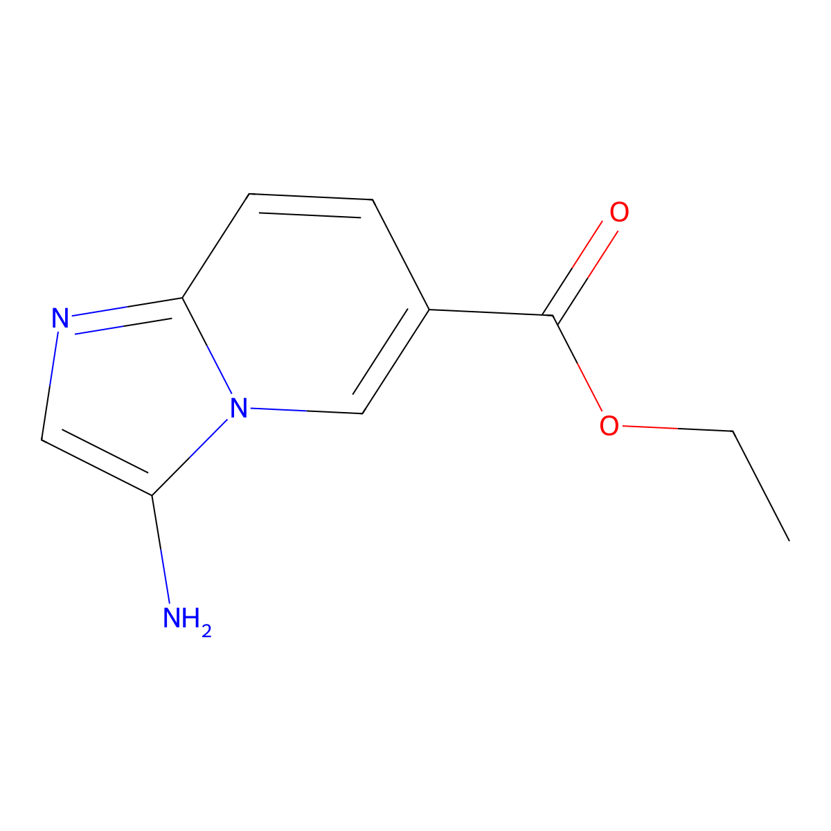 Ethyl 3-aminoimidazo[1,2-a]pyridine-6-carboxylate molecular structure, CAS 2092216-28-7
