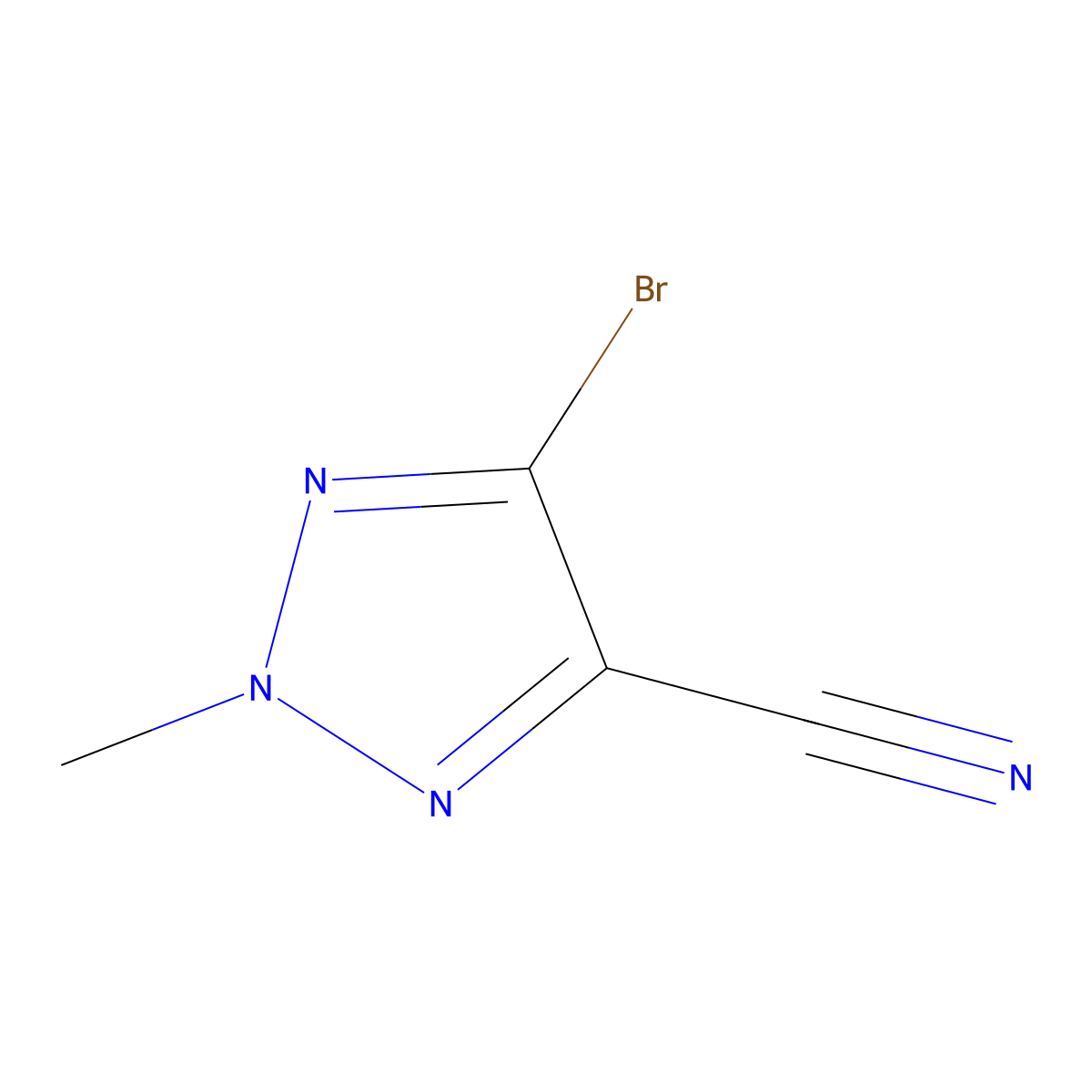 5-Bromo-2-methyl-2H-1,2,3-triazole-4-carbonitrile molecular structure, CAS 2092229-39-3