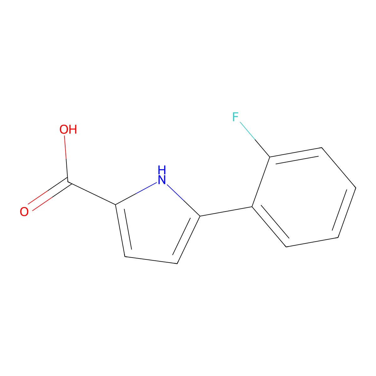5-(2-Fluorophenyl)-1H-pyrrole-2-carboxylic acid molecular structure, CAS 2092234-66-5