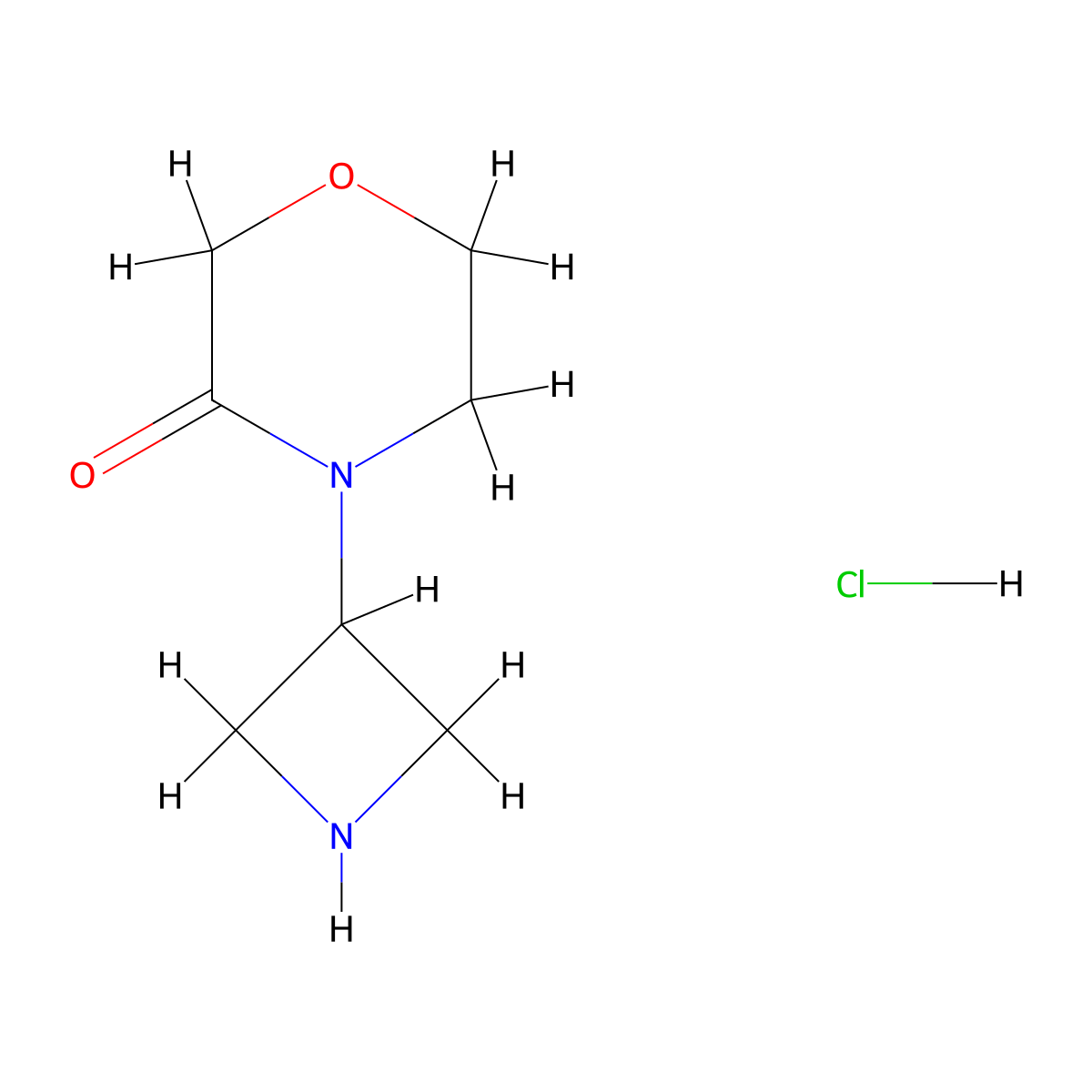 4-(Azetidin-3-yl)morpholin-3-one hydrochloride molecular structure, CAS 2092239-17-1