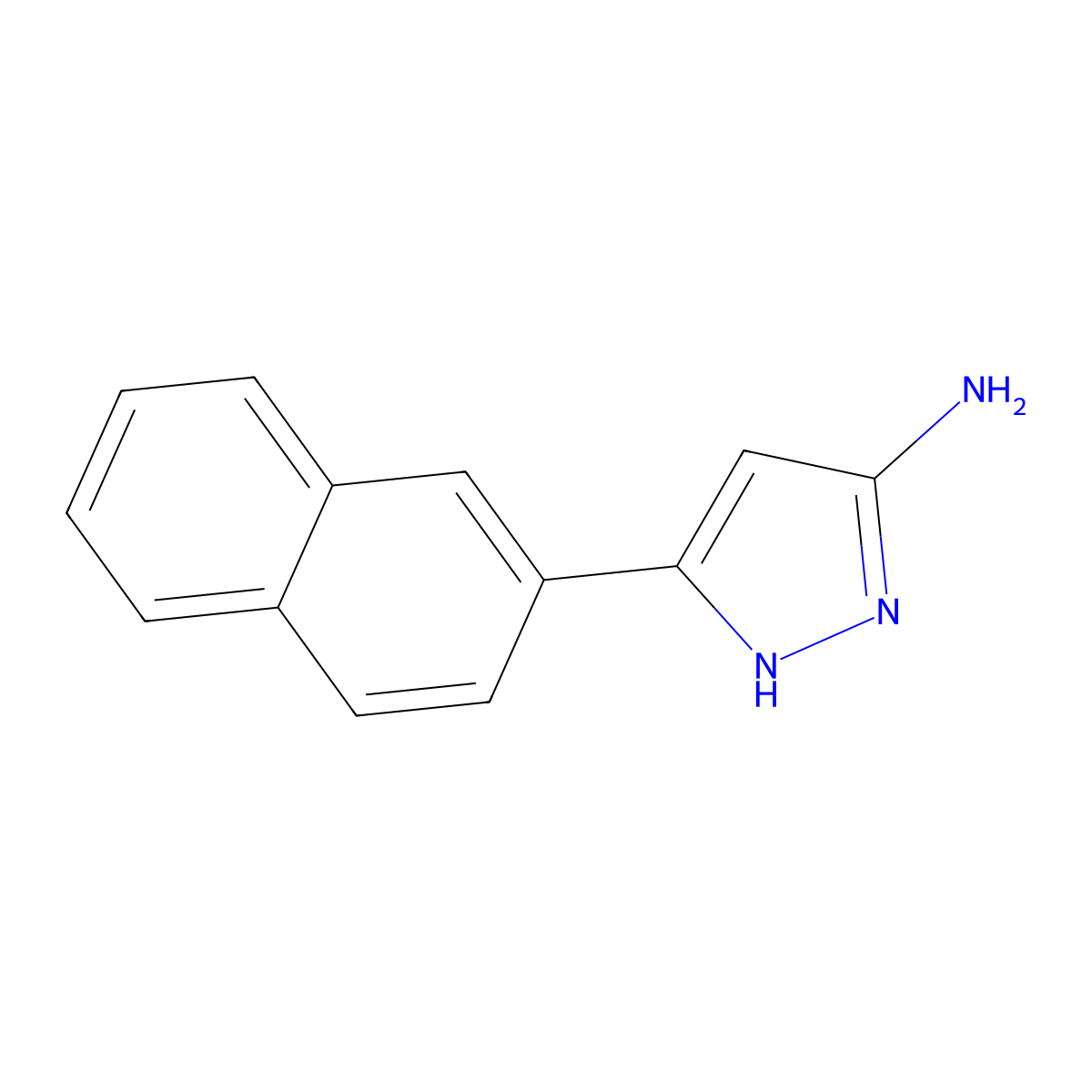 5-(2-Naphthalenyl)-1H-pyrazol-3-amine molecular structure, CAS 209224-90-8