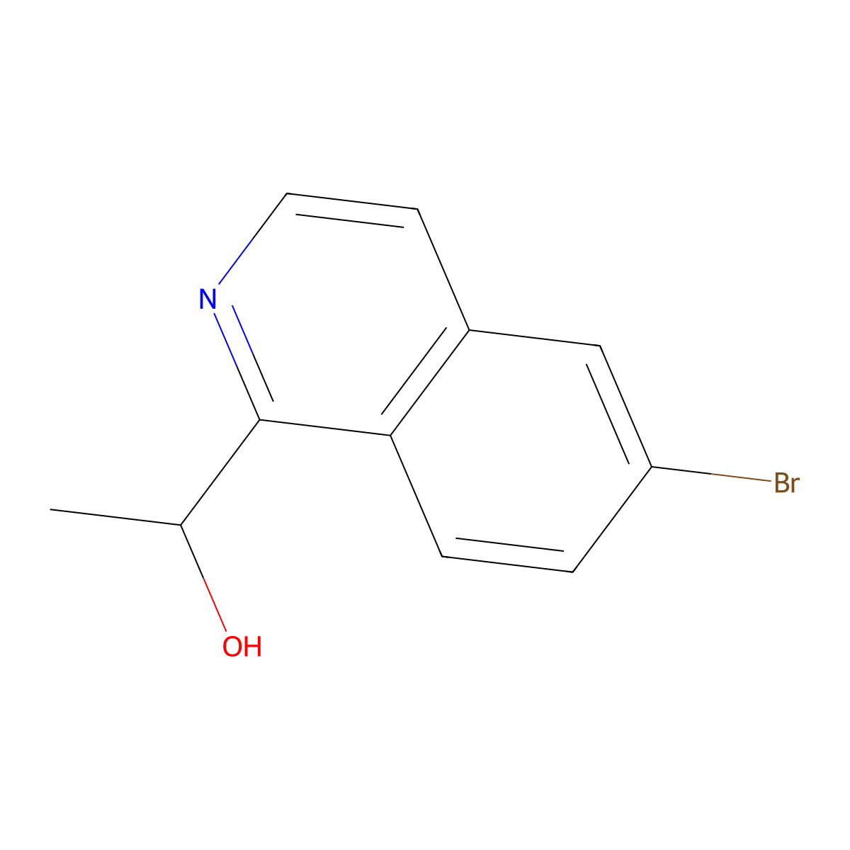 1-(6-Bromoisoquinolin-1-yl)ethanol molecular structure, CAS 2092249-61-9