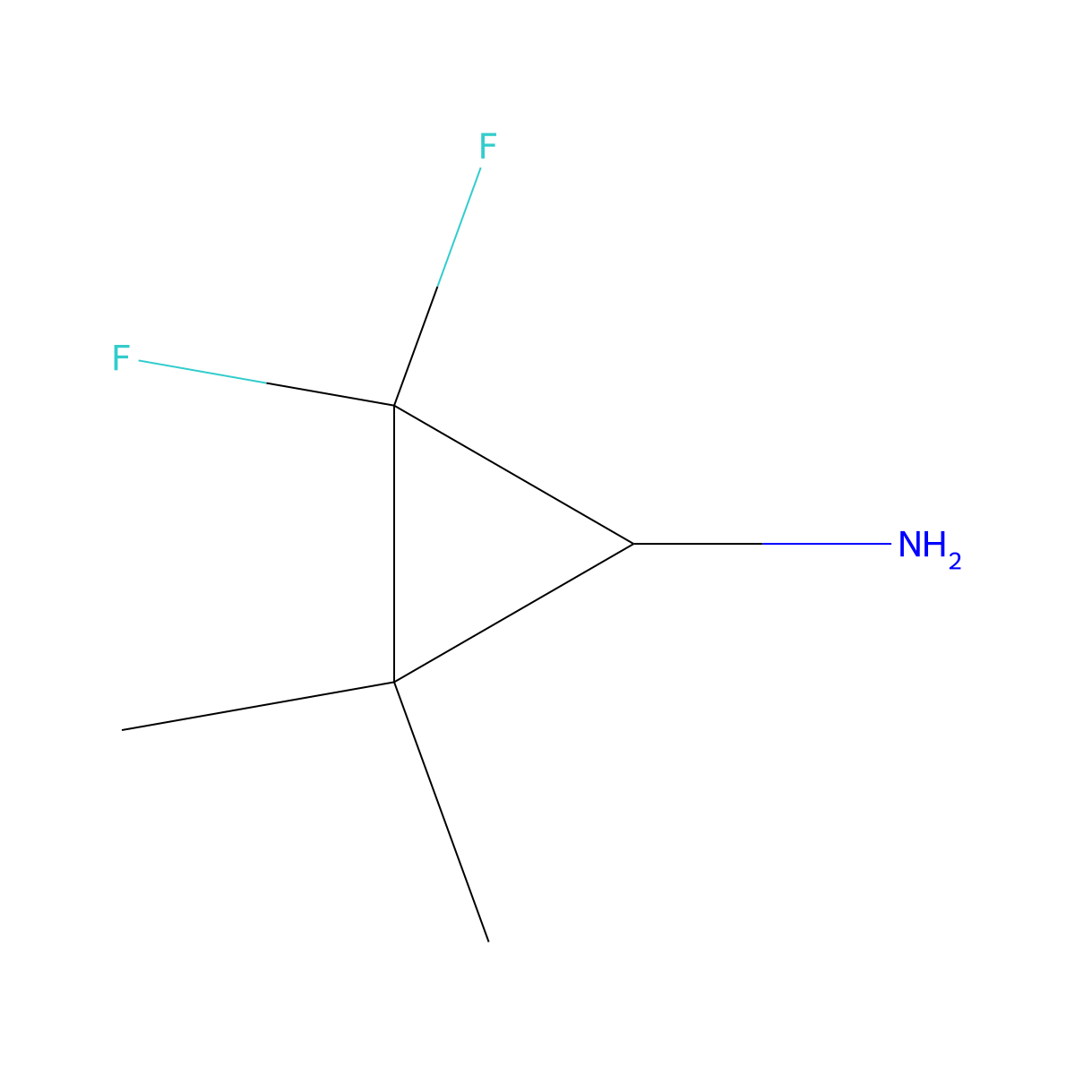 2,2-Difluoro-3,3-dimethylcyclopropan-1-amine molecular structure, CAS 2092250-99-0