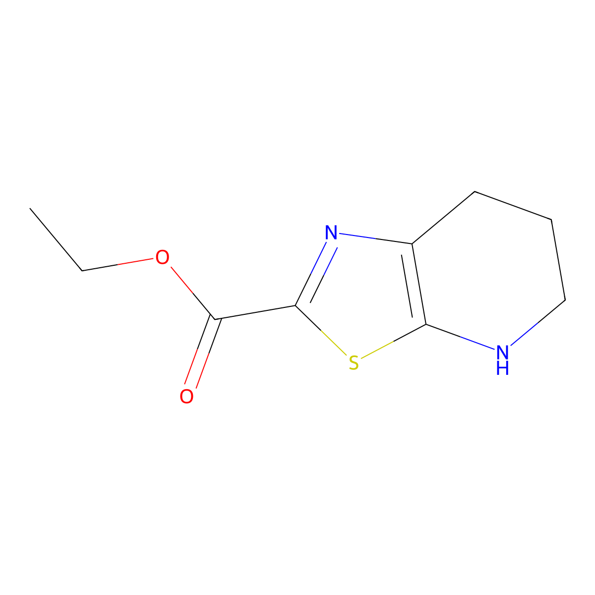 ethyl 4H,5H,6H,7H-[1,3]thiazolo[5,4-b]pyridine-2-carboxylate molecular structure, CAS 2092253-60-4