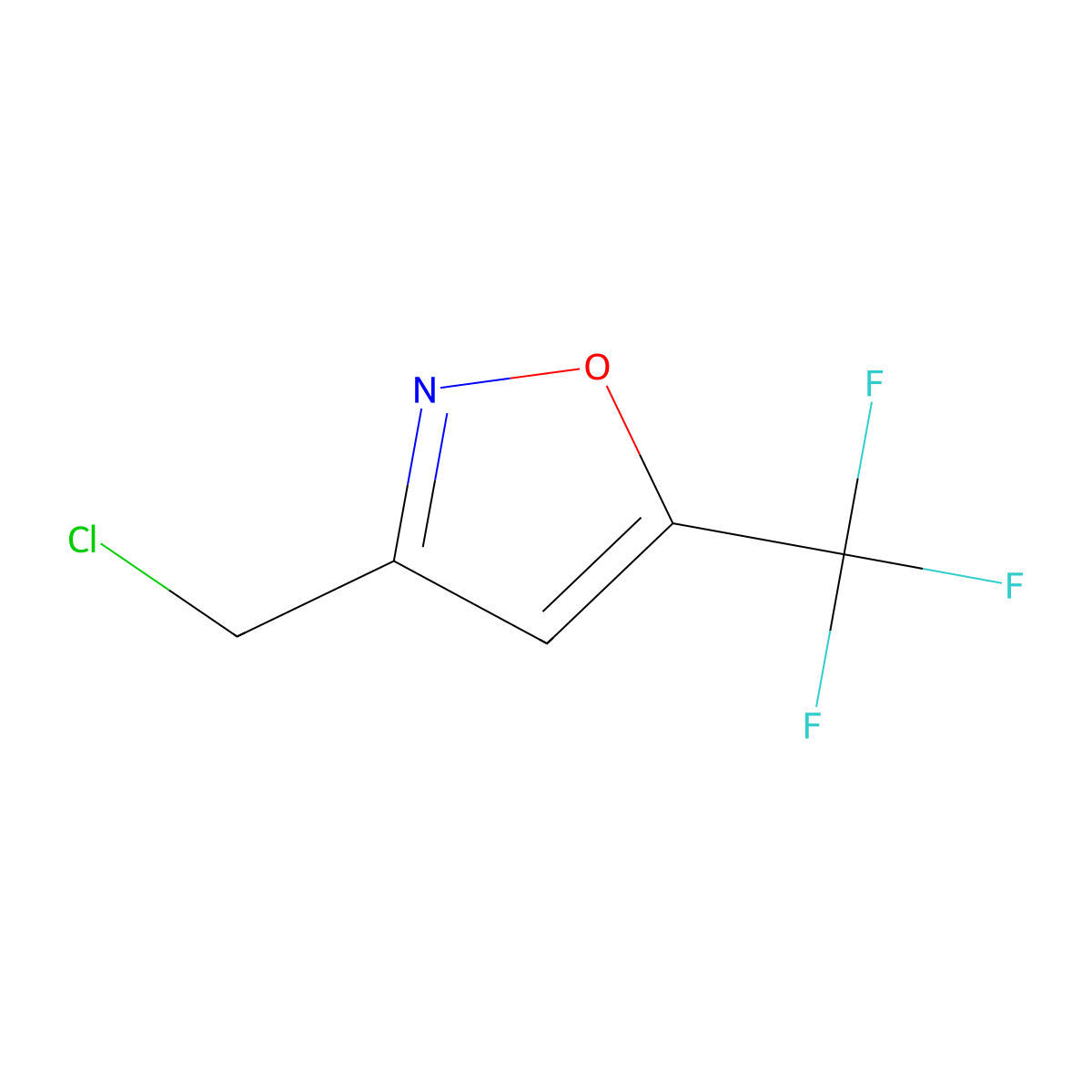 3-(Chloromethyl)-5-(trifluoromethyl)-1,2-oxazole molecular structure, CAS 2092261-37-3