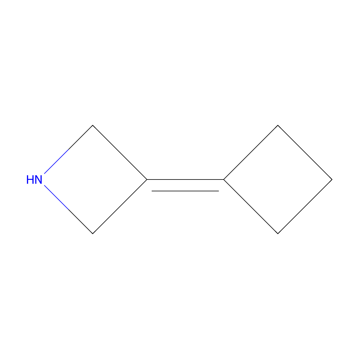3-Cyclobutylideneazetidine molecular structure, CAS 2092276-25-8