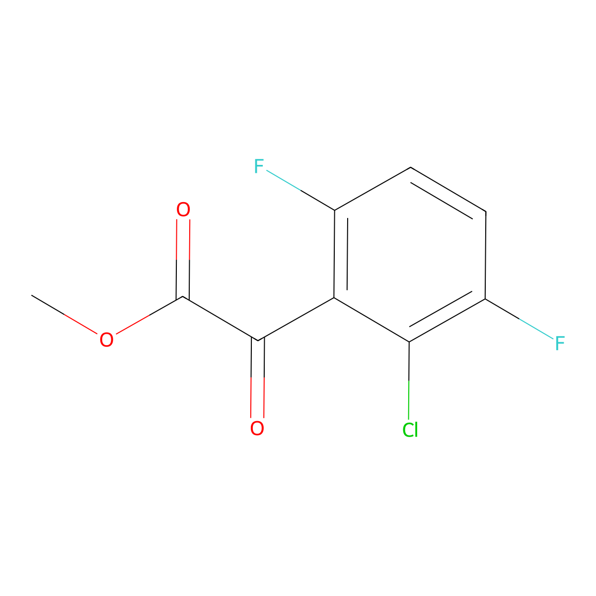 Methyl 2-chloro-3,6-difluoro-alpha-oxobenZeneacetate molecular structure, CAS 2092279-28-0