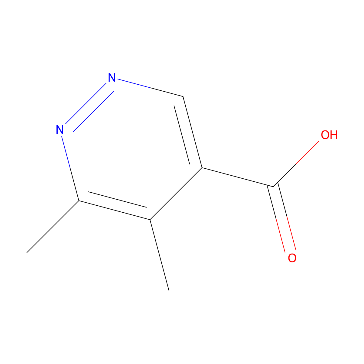 5,6-Dimethylpyridazine-4-carboxylic acid molecular structure, CAS 2092280-52-7