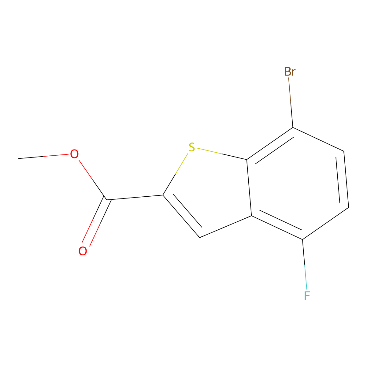 Methyl 7-bromo-4-fluorobenzo[b]thiophene-2-carboxylate molecular structure, CAS 2092283-62-8