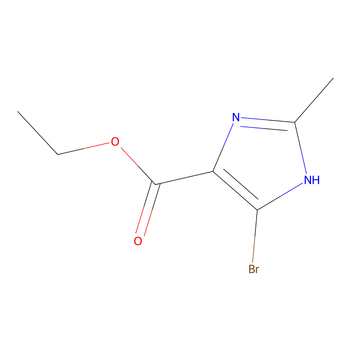 ethyl 5-bromo-2-methyl-1H-imidazole-4-carboxylate molecular structure, CAS 2092287-33-5
