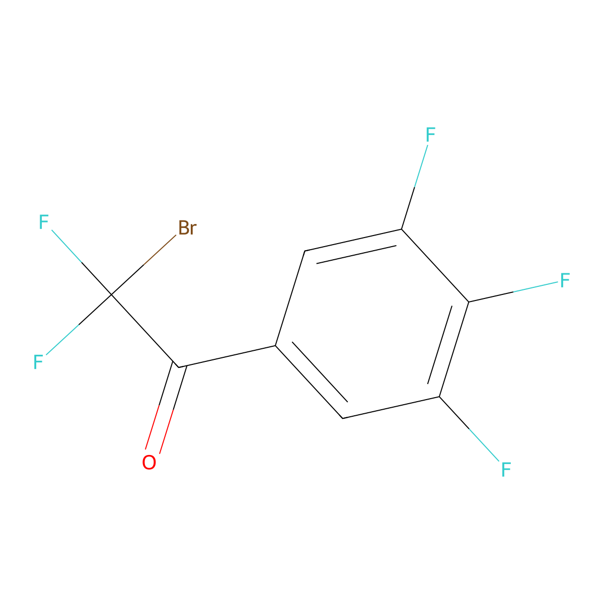 2-Bromo-2,2-difluoro-1-(3,4,5-trifluorophenyl)ethanone molecular structure, CAS 2092287-80-2