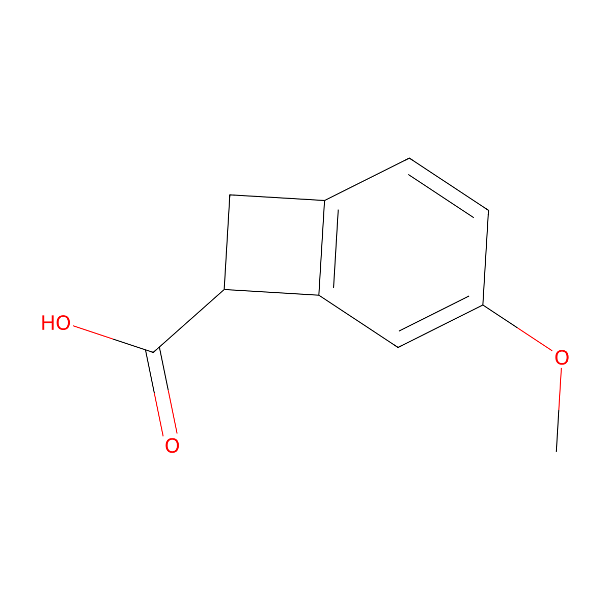 4-Methoxybicyclo[4.2.0]octa-1,3,5-triene-7-carboxylic acid molecular structure, CAS 20923-55-1