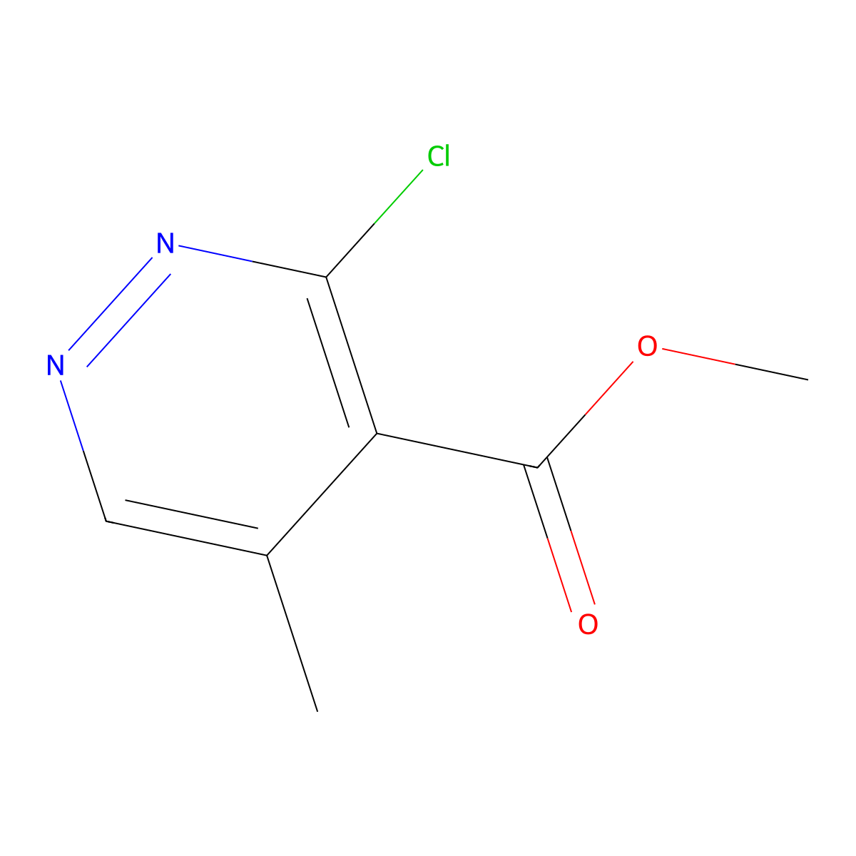 Methyl 3-chloro-5-methylpyridazine-4-carboxylate molecular structure, CAS 2092300-49-5