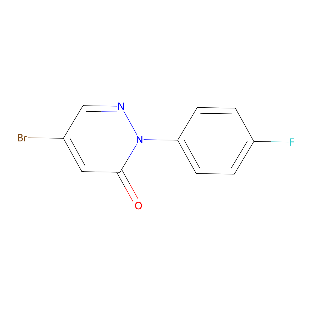 5-Bromo-2-(4-fluorophenyl)pyridazin-3(2H)-one molecular structure, CAS 2092302-13-9