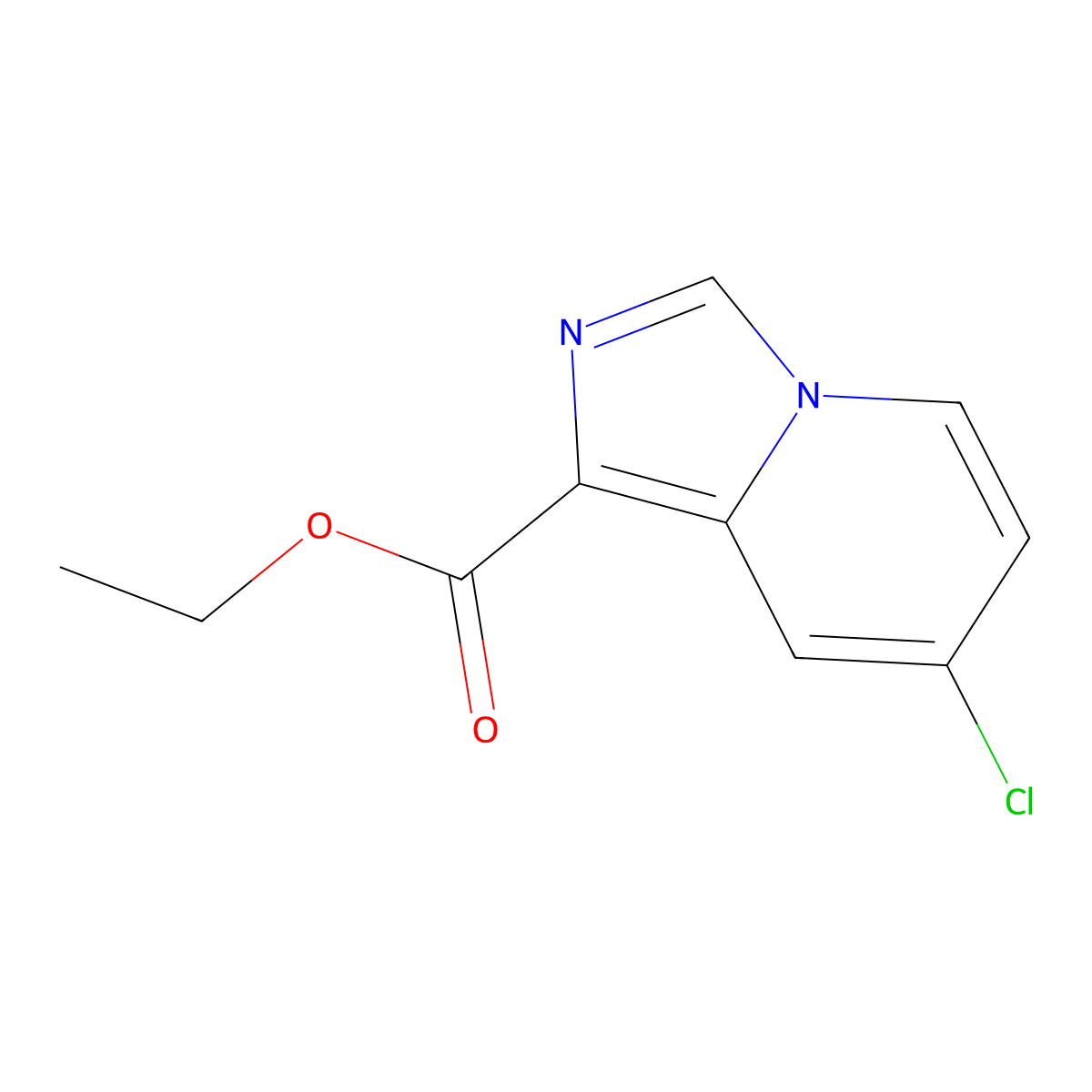 Ethyl 7-chloroimidazo[1,5-a]pyridine-1-carboxylate molecular structure, CAS 2092304-54-4