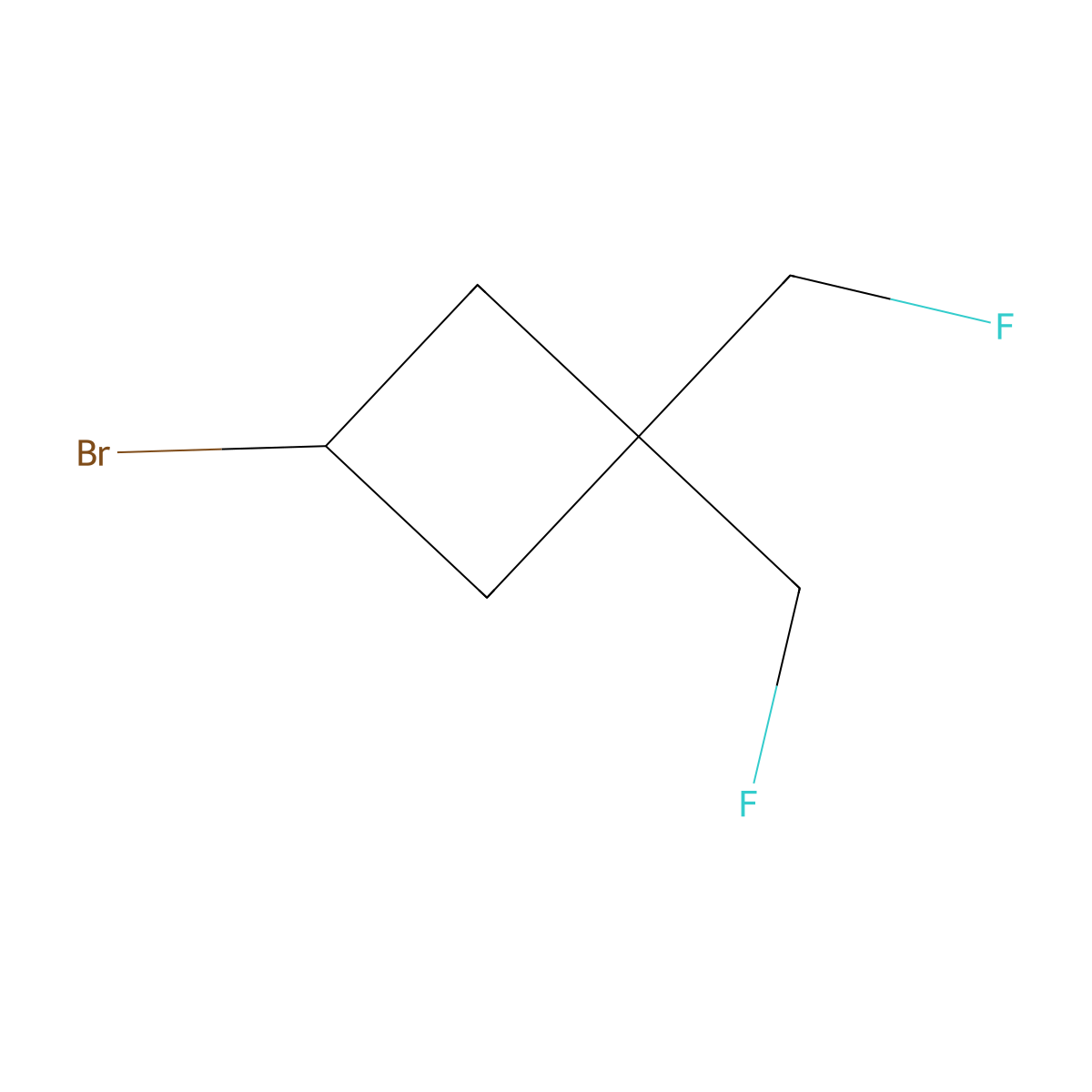 3-Bromo-1,1-bis(fluoromethyl)cyclobutane molecular structure, CAS 2092310-39-7