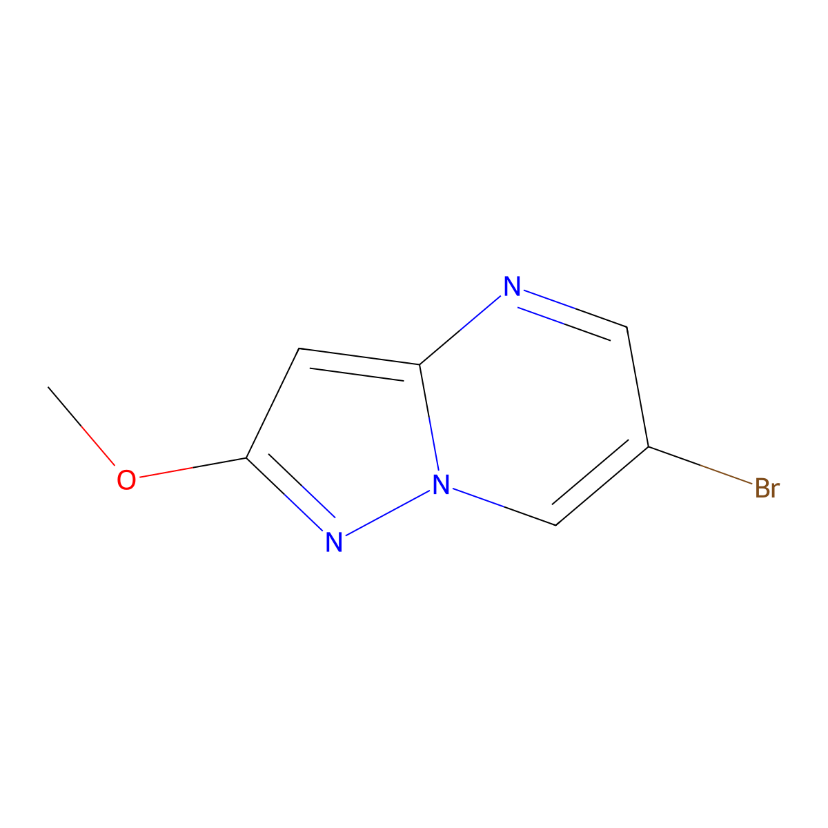 6-Bromo-2-methoxypyrazolo[1,5-a]pyrimidine molecular structure, CAS 2092310-45-5