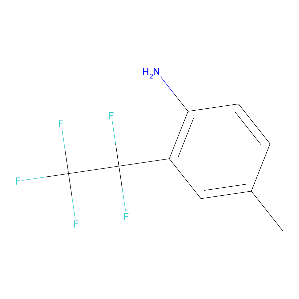 4-Methyl-2-(pentafluoroethyl)aniline molecular structure, CAS 2092313-86-3