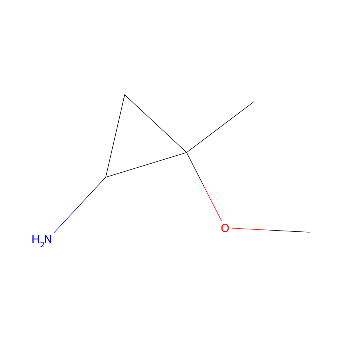 2-Methoxy-2-methylcyclopropan-1-amine molecular structure, CAS 2092326-35-5