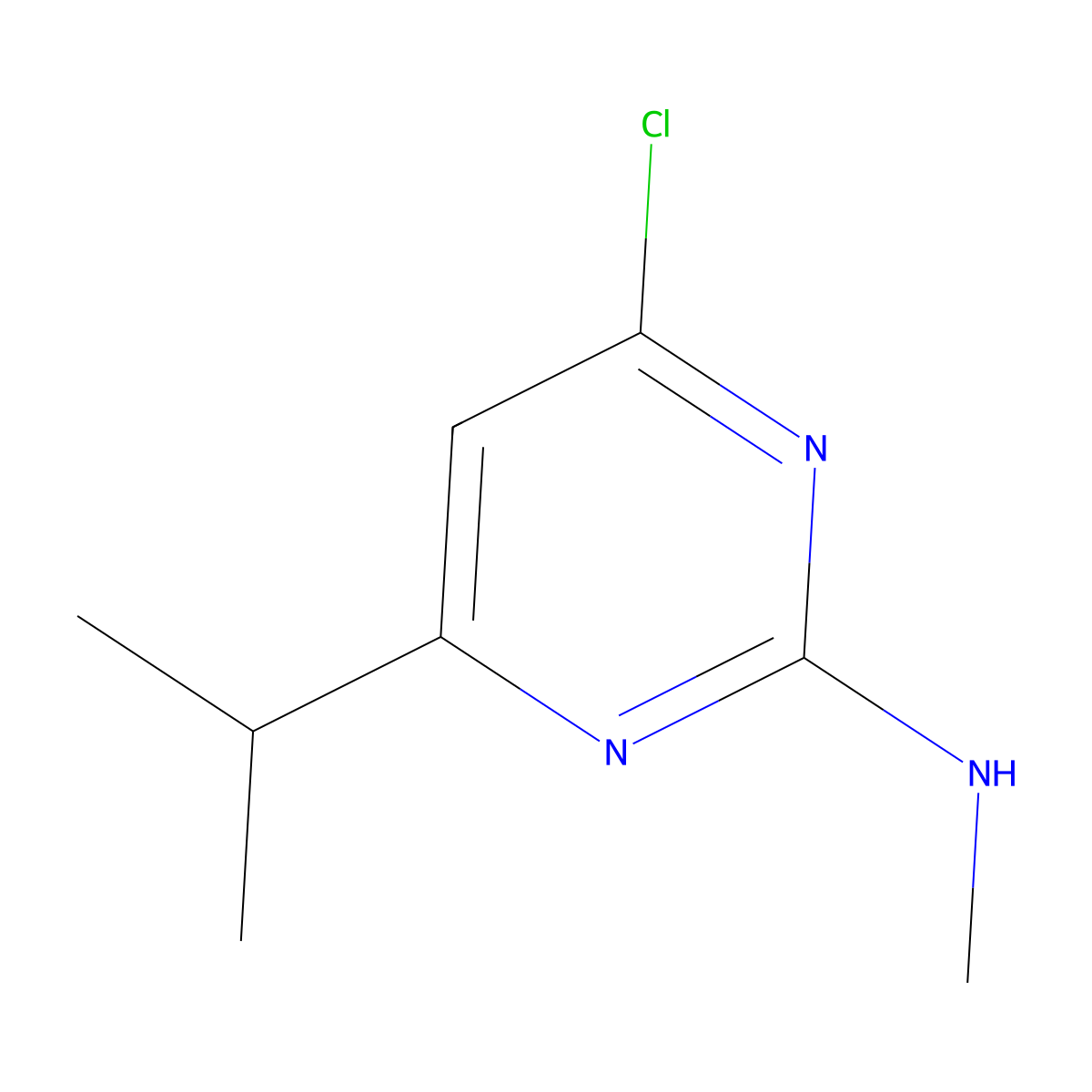 4-Chloro-N-methyl-6-(propan-2-yl)pyrimidin-2-amine molecular structure, CAS 2092329-34-3