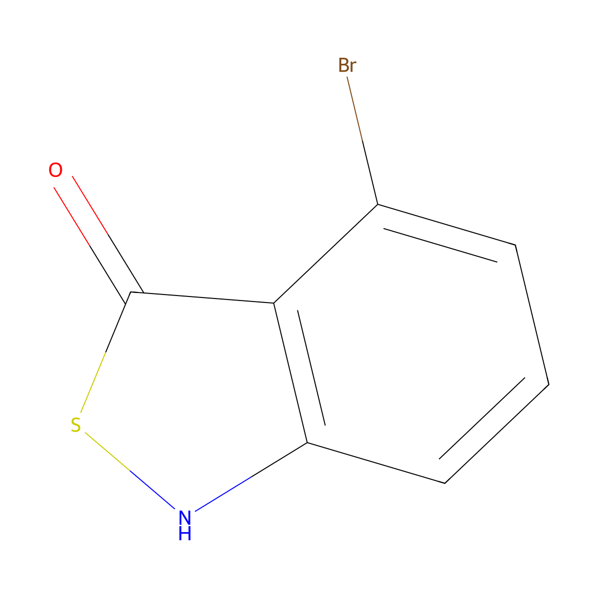 4-Bromo-1,3-dihydro-2,1-benzothiazol-3-one molecular structure, CAS 2092329-44-5