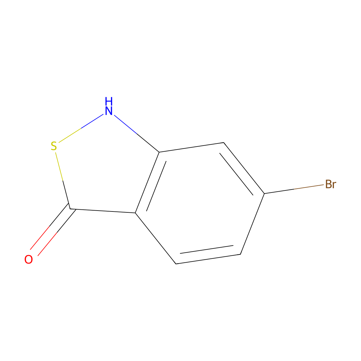 6-Bromo-1,3-dihydro-2,1-benzothiazol-3-one molecular structure, CAS 2092329-50-3
