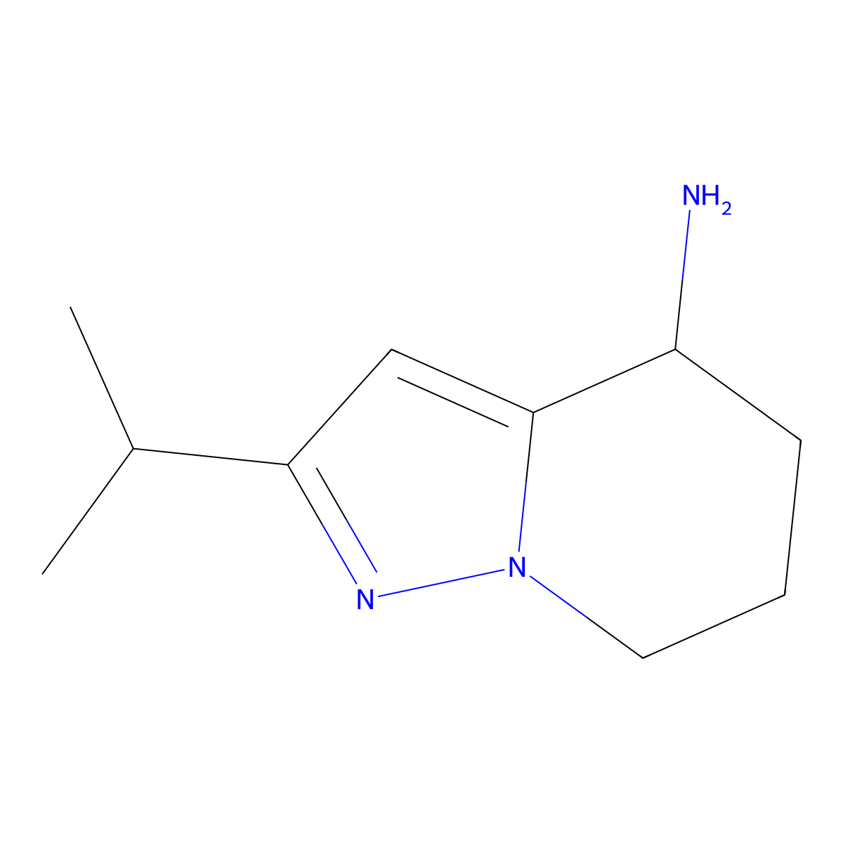 2-(Propan-2-yl)-4H,5H,6H,7H-pyrazolo[1,5-a]pyridin-4-amine molecular structure, CAS 2092330-37-3