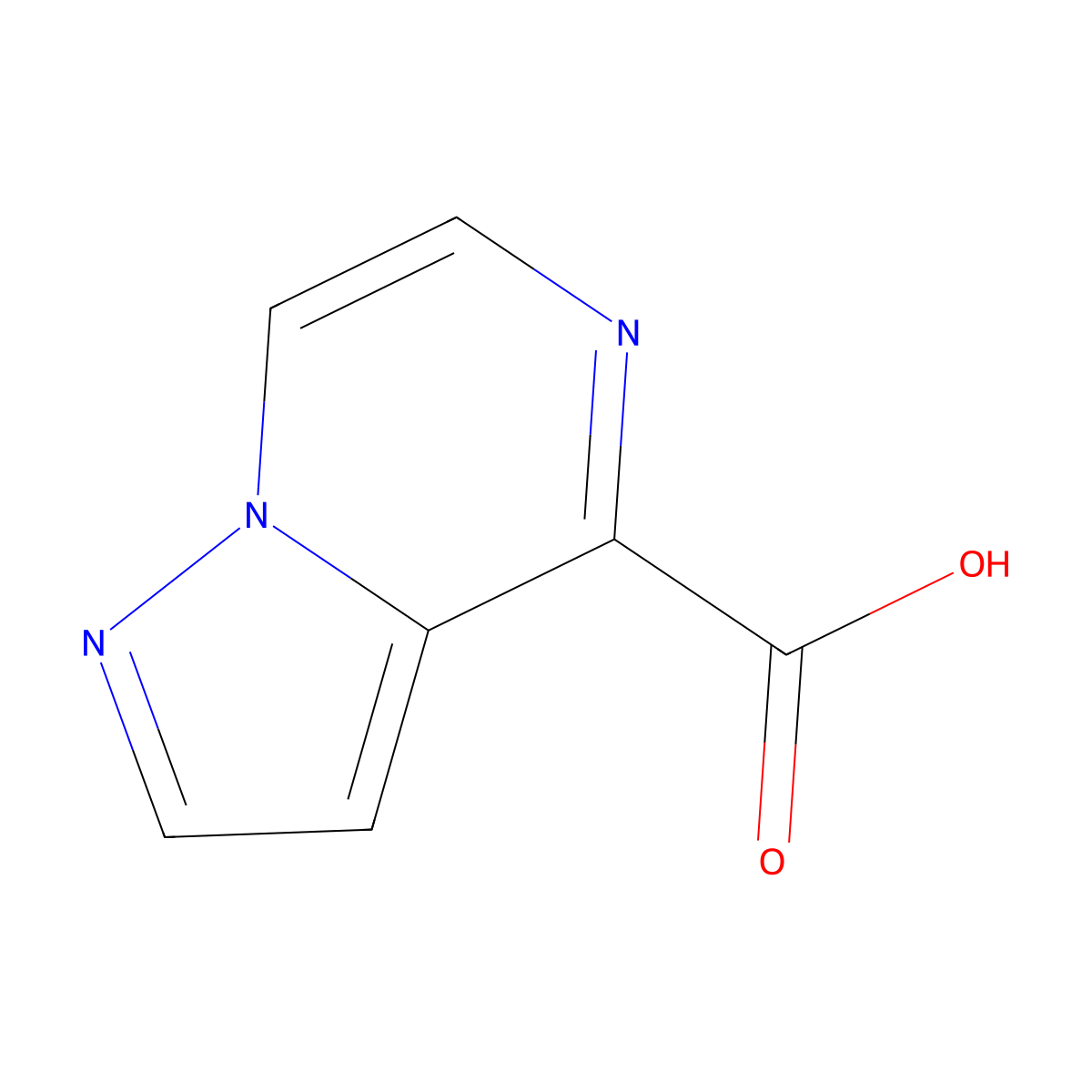 Pyrazolo(1,5-a)pyrazine-4-carboxylic acid molecular structure, CAS 2092330-98-6