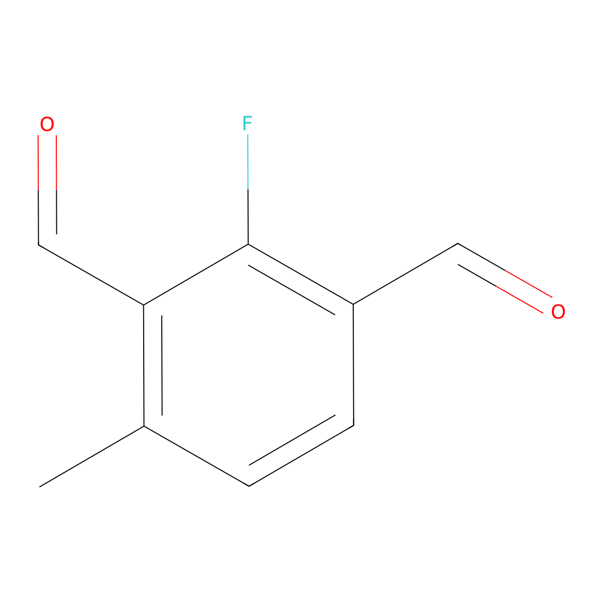 2-Fluoro-4-methylisophthalaldehyde molecular structure, CAS 2092334-13-7