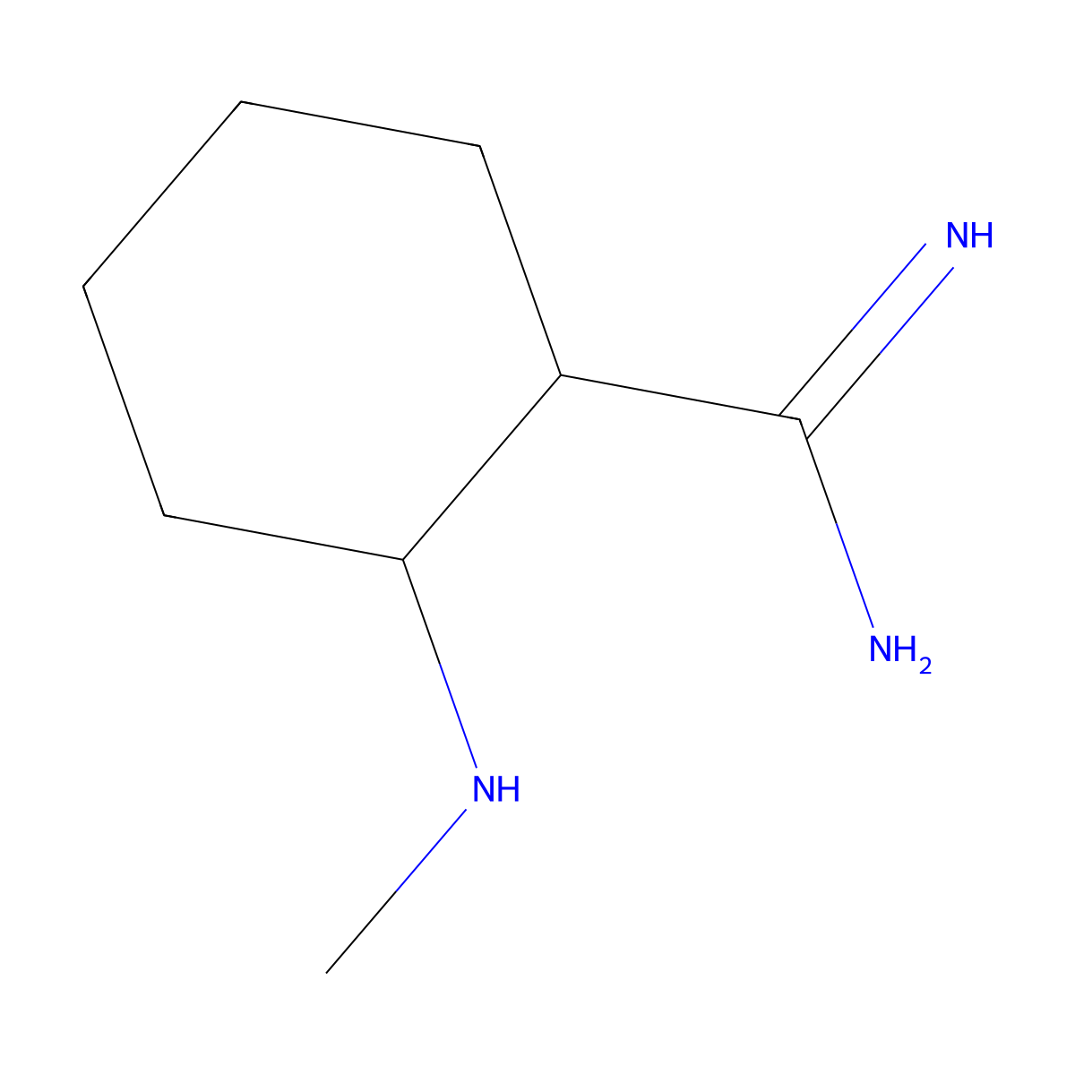 2-(Methylamino)cyclohexane-1-carboximidamide molecular structure, CAS 2092335-82-3
