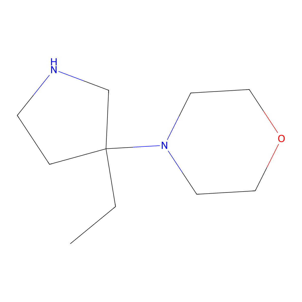 4-(3-Ethylpyrrolidin-3-yl)morpholine molecular structure, CAS 2092336-15-5